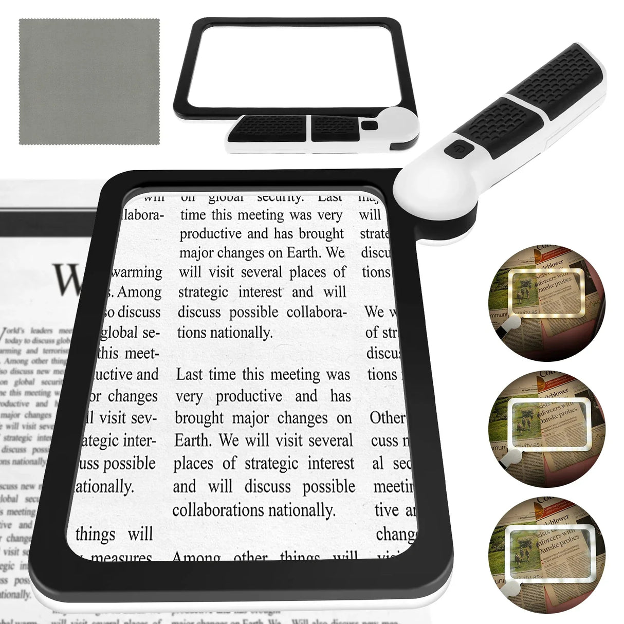 5X Magnifying Glass Seniors Handheld Reading Magnifier 48