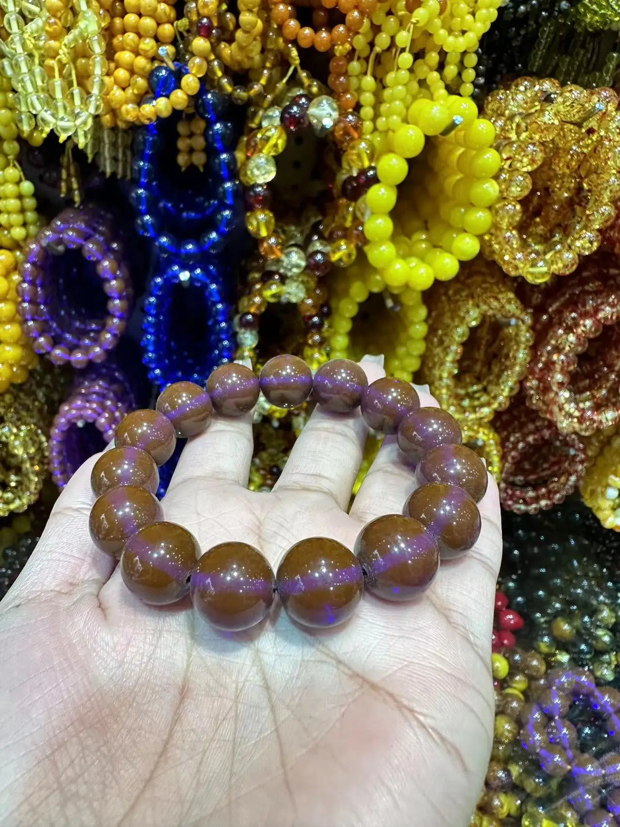 Natural Raw Amber Bracelet Men Women Healing Gemstone