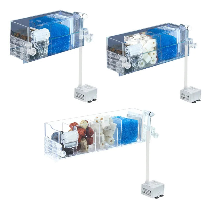Aquarium 3-In1 External Water Purifying Device Wall-Mounted Purifying