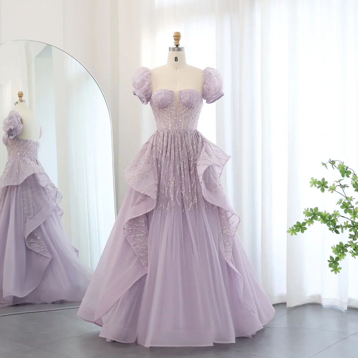 Sharon Said Elegant Lilac Saudi Arabia Evening Dress