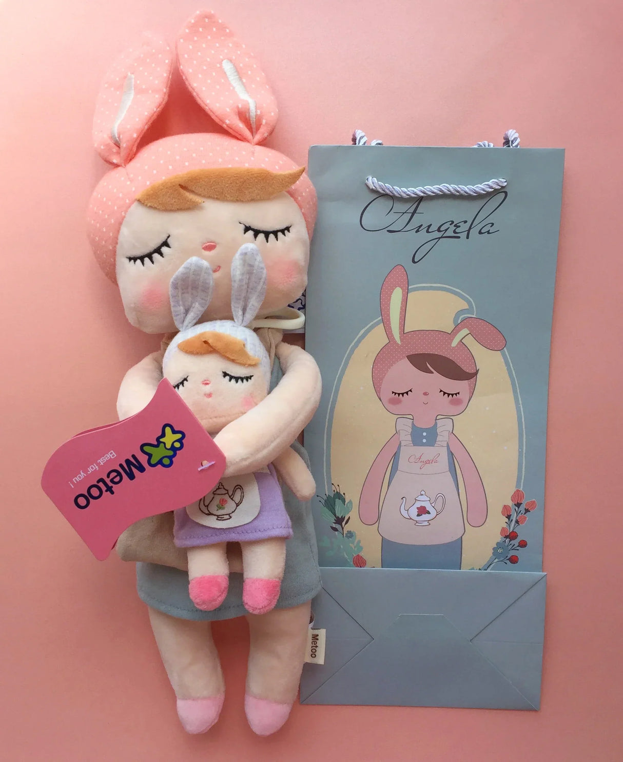 Metoo Doll Stuffed Toys Kawaii Mother and Kid