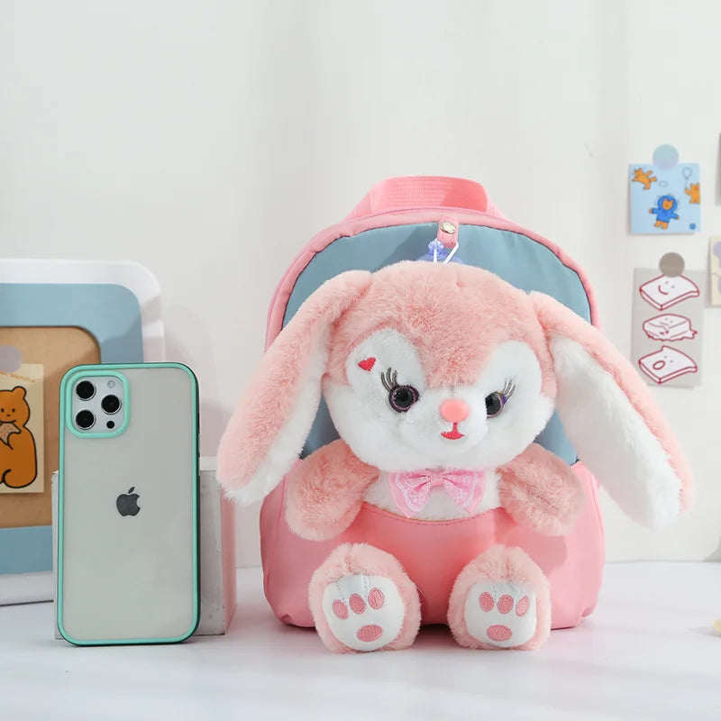 Plush 3D Rabbit Backpack for Boys Girls Kids
