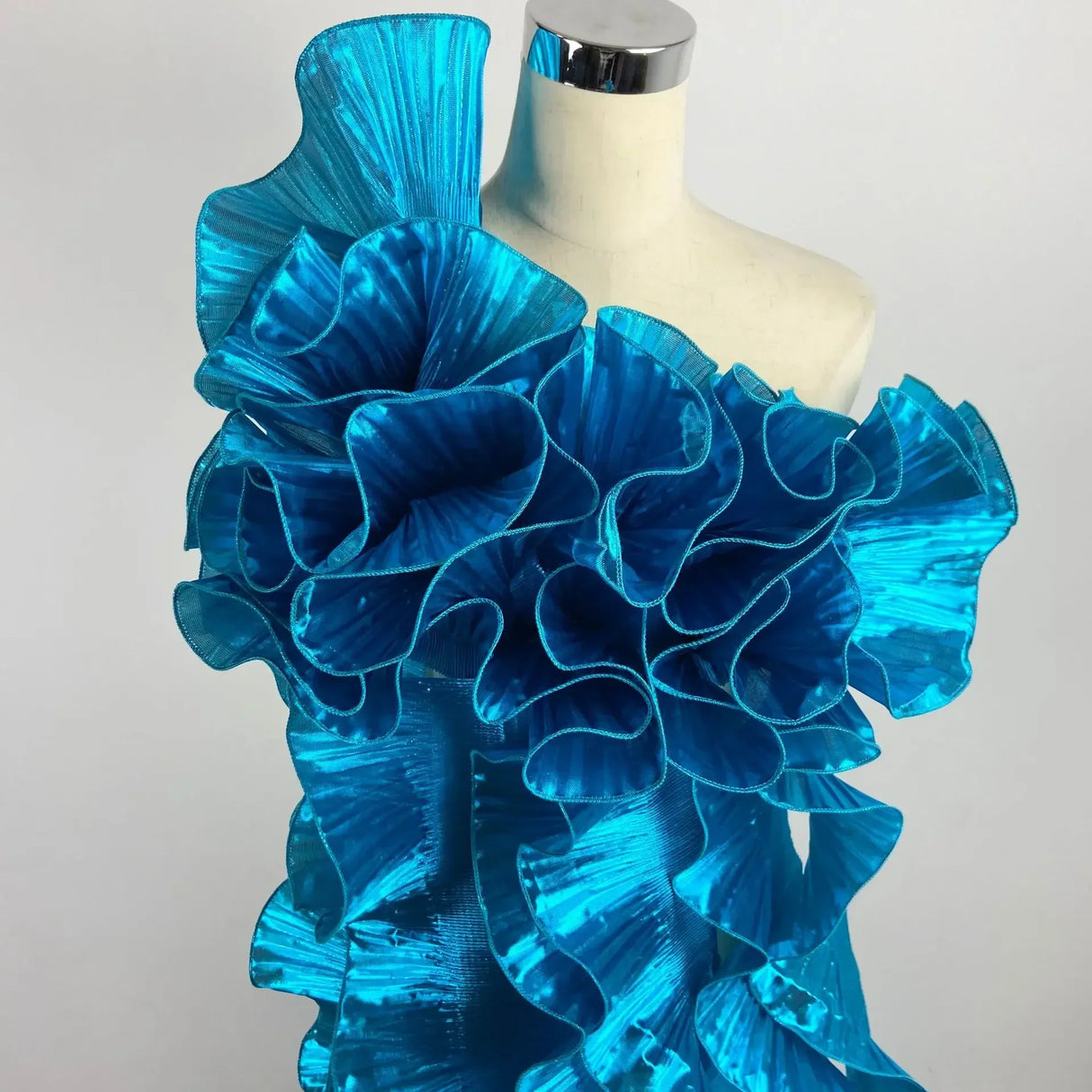 5 Yards Liquid Metal Organza Large Wave Lace