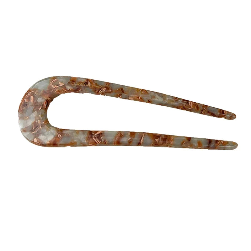Trendy U-Shaped Acetic Acid Hairpin Girls Hair Fork