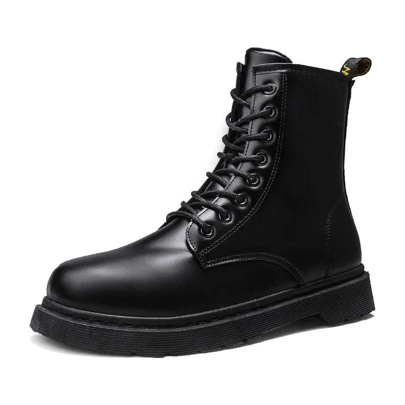 Leather Boots Man Autumn Winter High Top Classic