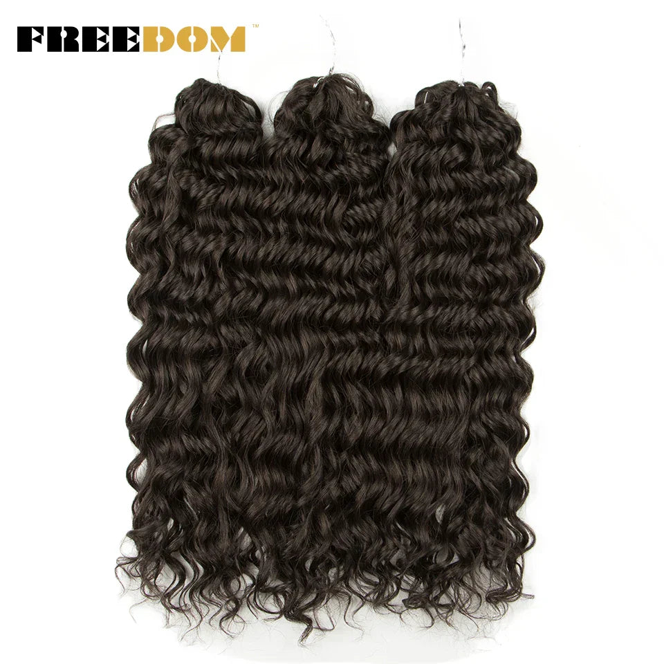 FREEDOM Synthetic Deep Wavy Twist Crochet Hair Afro