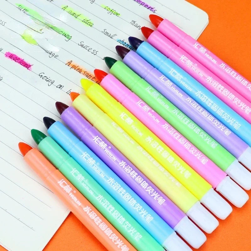 12Colors/set Pastel Gel Dry Highlighters Fragrance Bible Highlighters