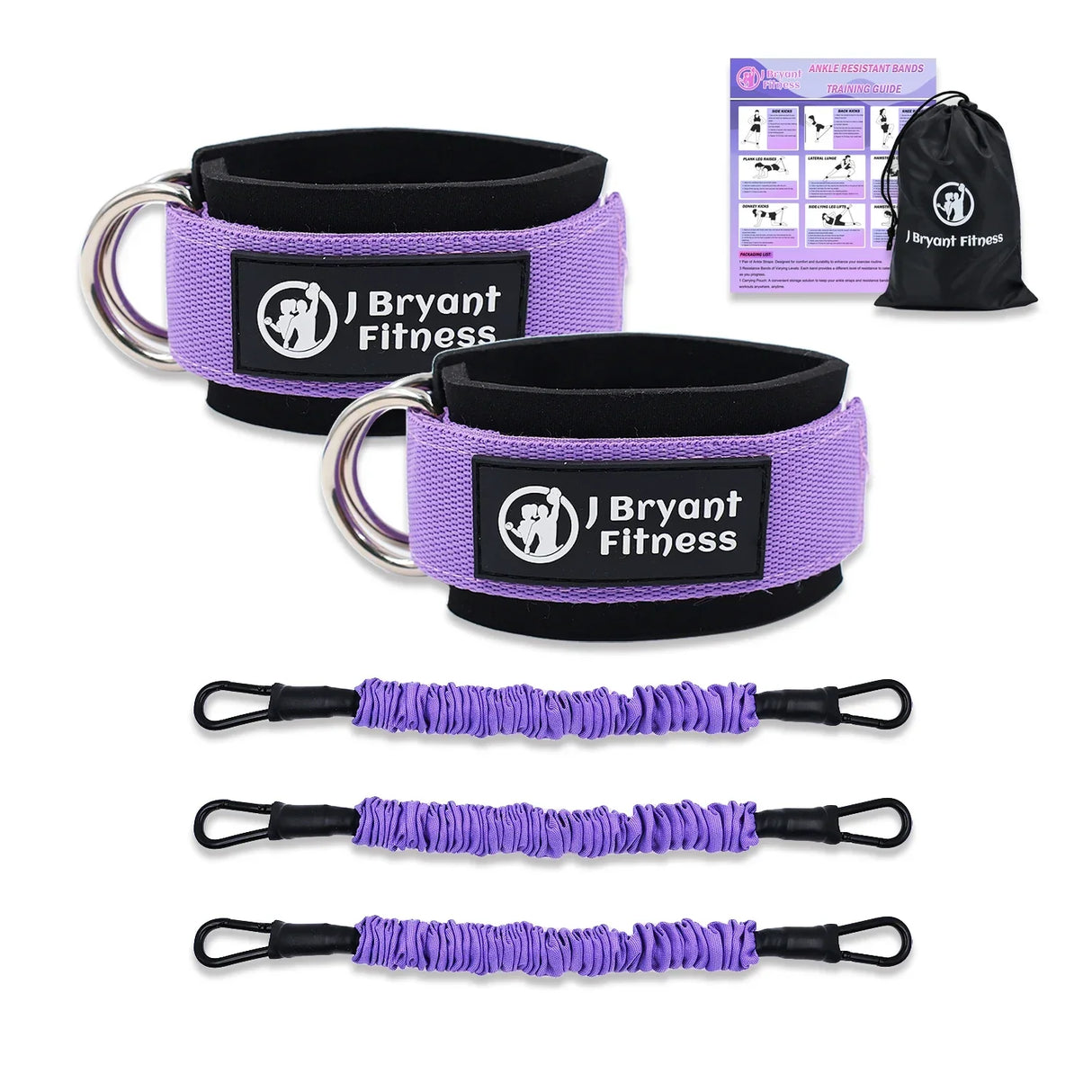 Ankle Resistance Bands with Cuffs Set 60LB 3