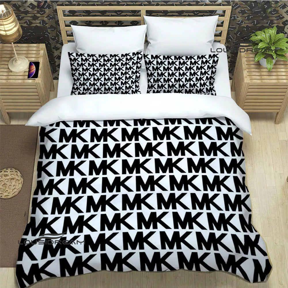 M-Michael-Kors logo printed Bedding Sets exquisite supplies set
