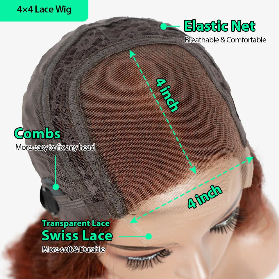 HD Transparent 13x4 Lace Front Human Hair Wigs