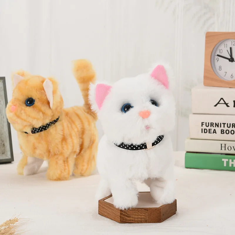 New Walking Kitty Plush Toy Electric Interactive Cat