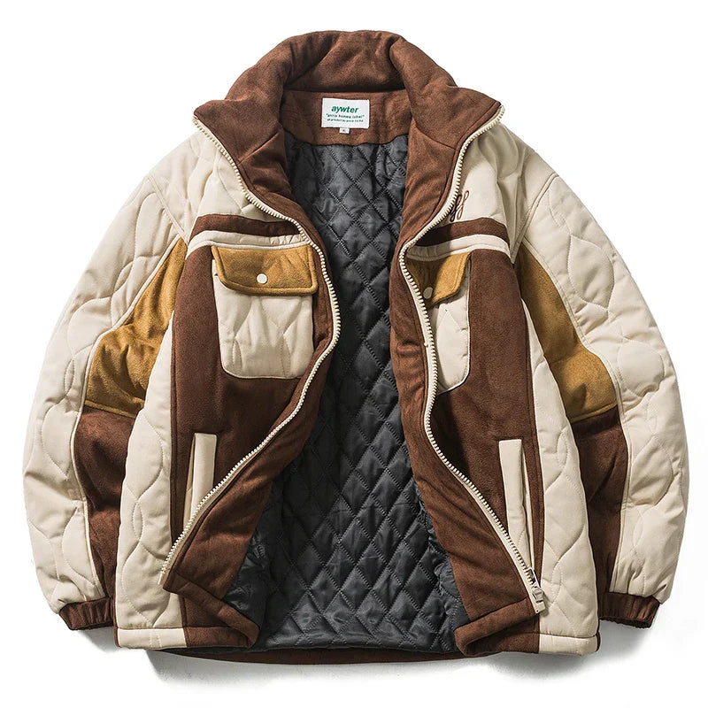 Winter Oversize Pocket Cargo Jacket Men Clothing Zip