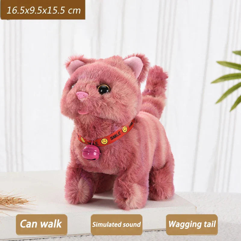 New Walking Kitty Plush Toy Electric Interactive Cat