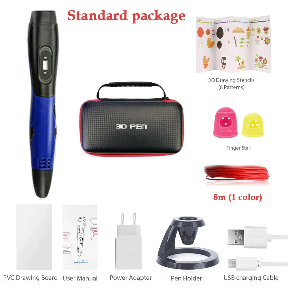 Creative 3D Printing Pen With Adjustable Speed and