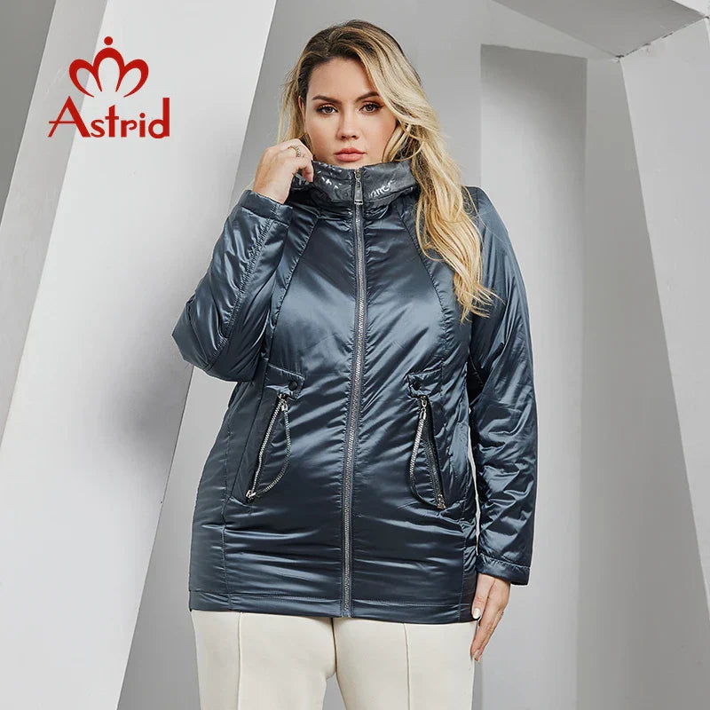 Astrid Autumn Winter Women's Jacket Long Thin Cotton