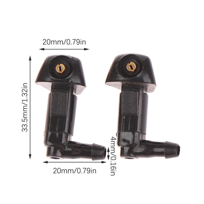 2Pcs Auto Front Windshield Wiper Washer Water Jet