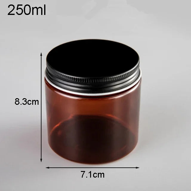 12Pcs Plastic Jar With Lids Clear Cosmetic Refillable