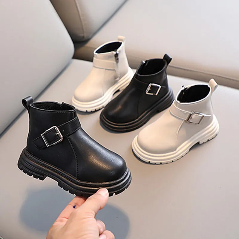 Autumn Winter Girls Children Boots Soft Rubber Bottom