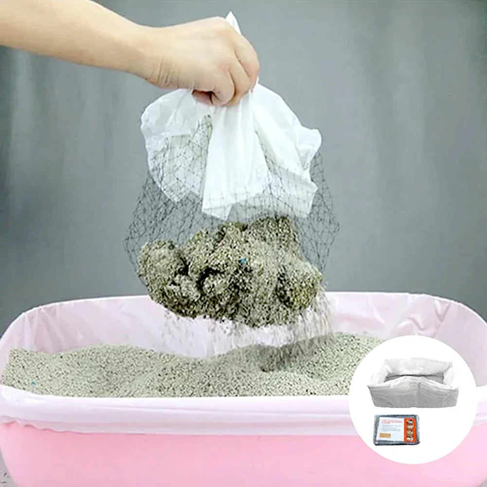 Large/Small Mesh Cat Litters Liners Bag Easy Cleaning