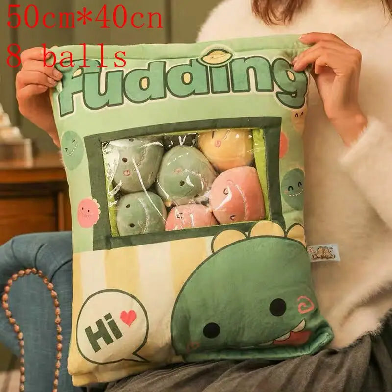 New Kawaii Animal Balls Pudding Candy Bag Pillow