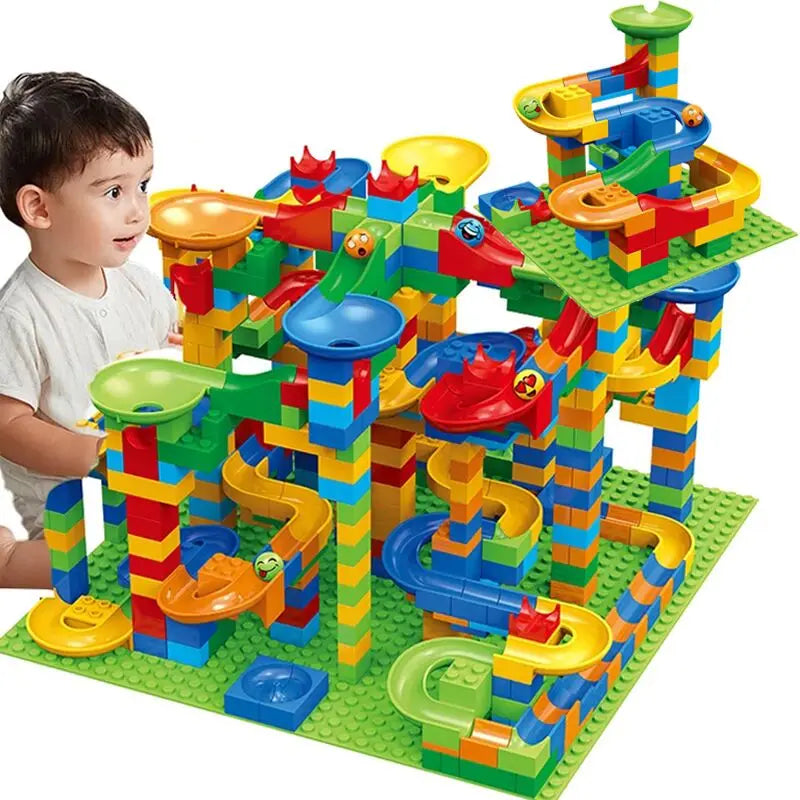 84-504PCS Marble Race Run Block Small Size Building