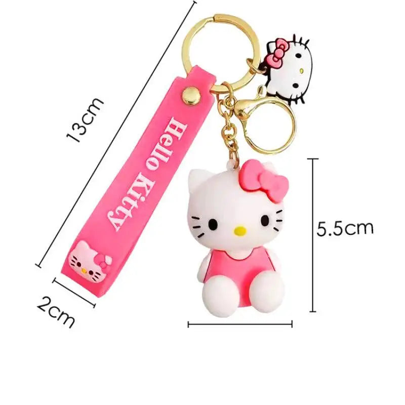 Kawaii Sanrio Hello Kitty Keychain Cartoon Doll Cute