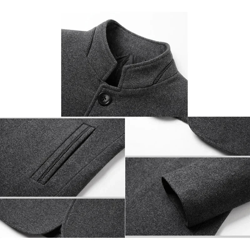 BROWON Brand Winter Coat Men Chinese Style Stand
