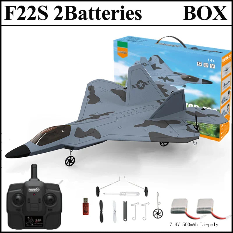 New F22S 2.4G 4CH 3D6G RC Airplane Raptor