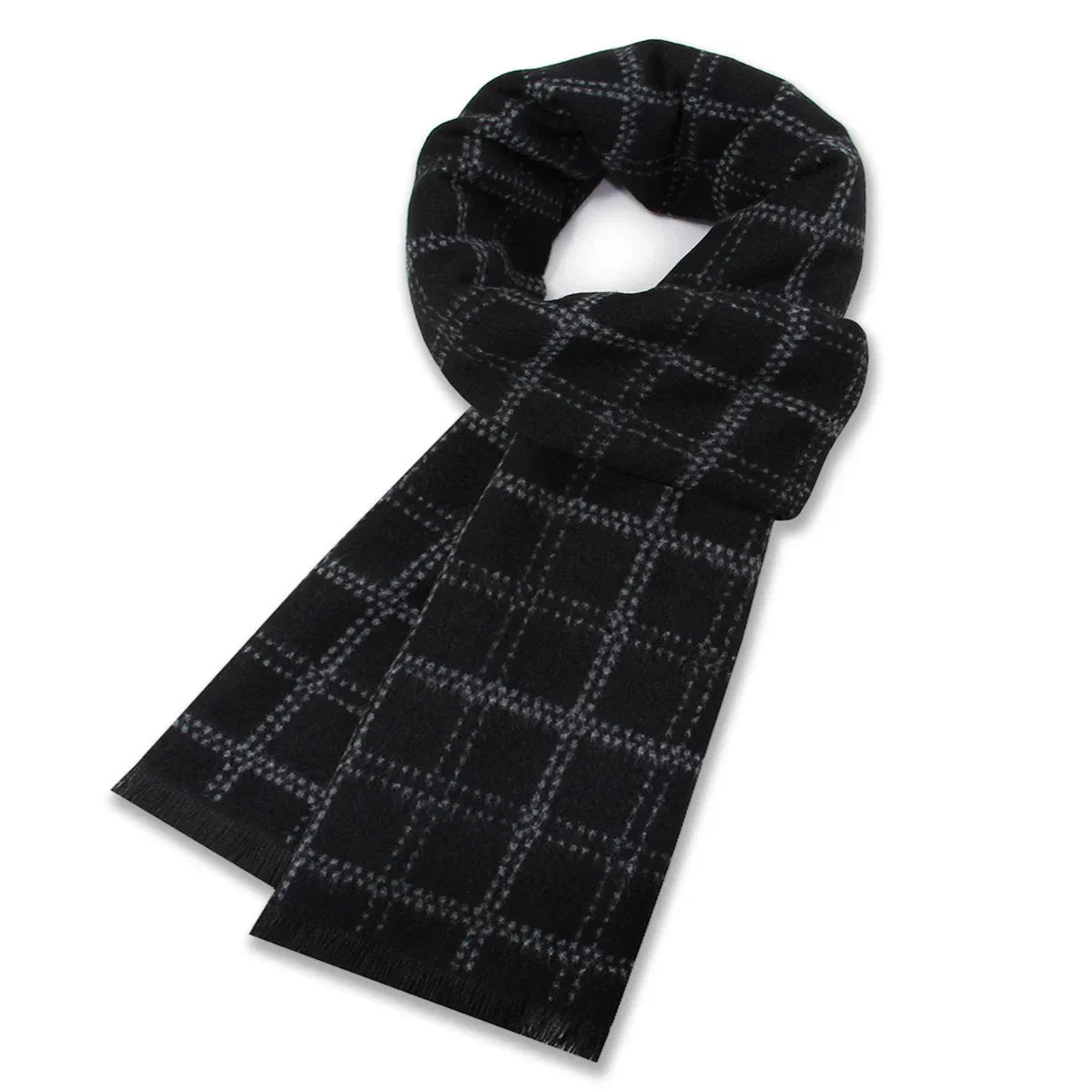 High Quality Men Scarf Autumn Winter Plaid Knitted