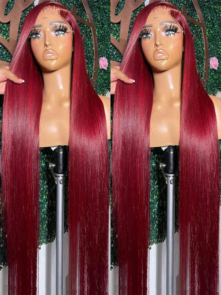 Burgundy 13x6 HD Lace Frontal Human Hair Wig
