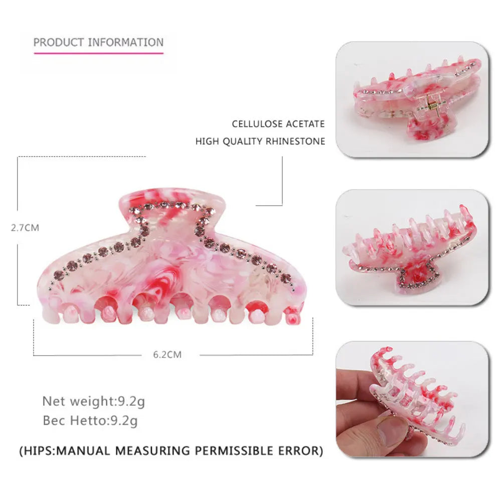 Classic Cellulose Acetate Hair Claw Clip for Women