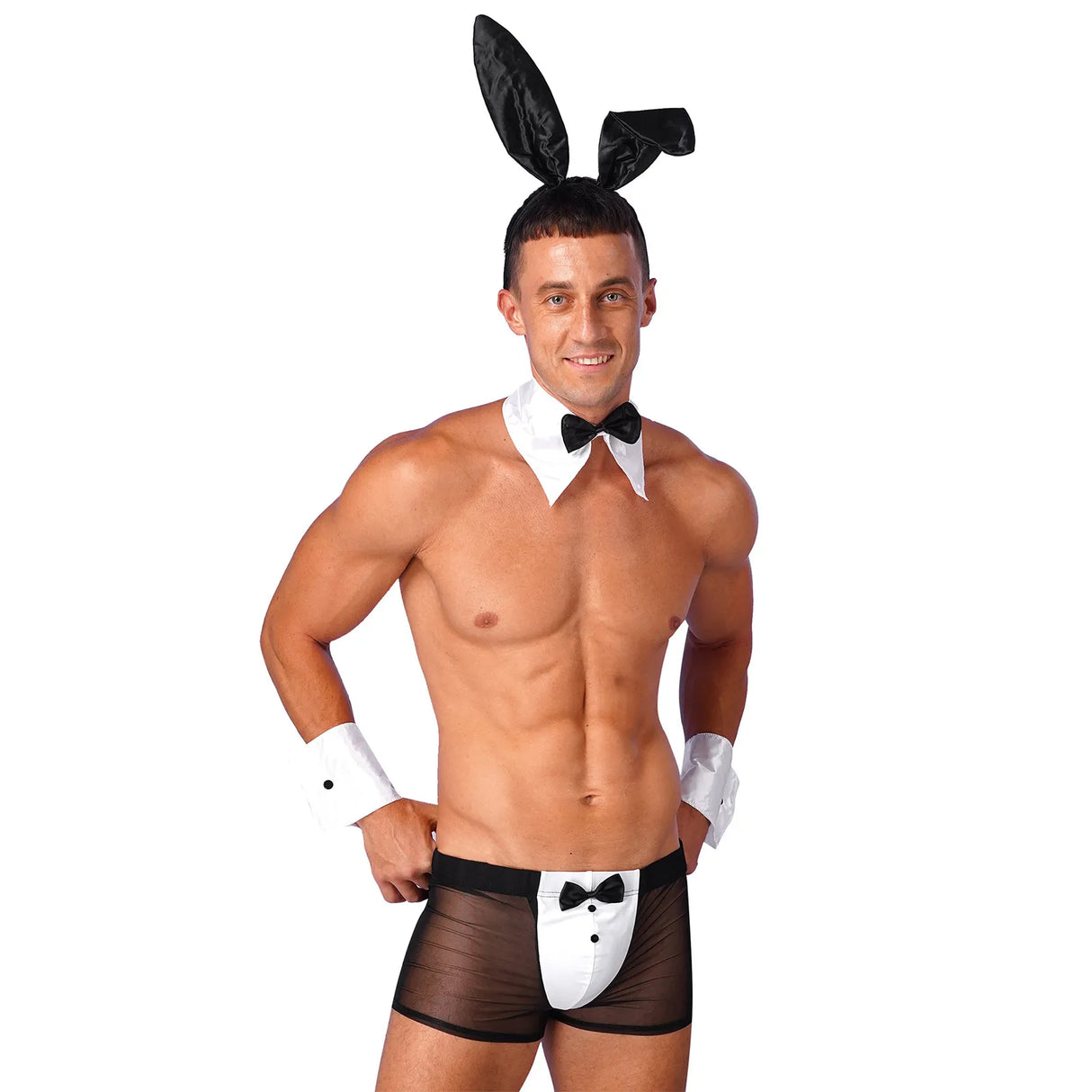Mens Waiter Tuxedo Uniform Sexy Bunny Girl Lingerie