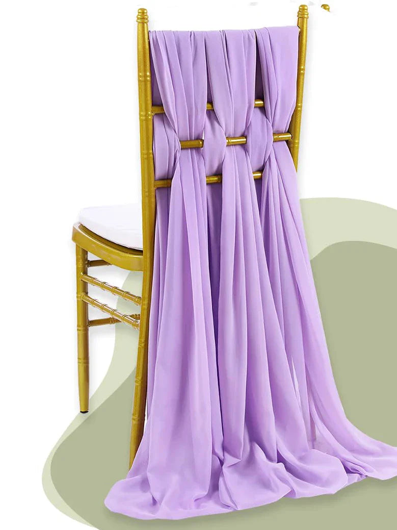 10pcs Wedding Chair Decors Chiffon Chair Sashes Wedding