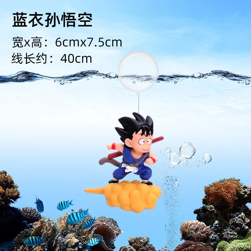 Aquarium Decor Accessories Son-Goku Sitting on The Cloud