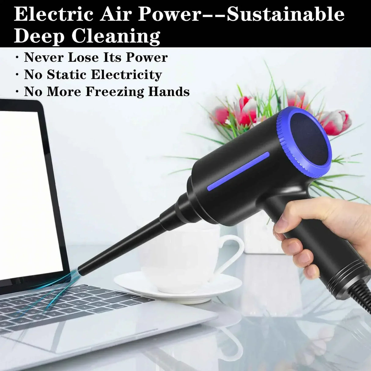 500W Electric Compressed Air Duster Blower Canned Air
