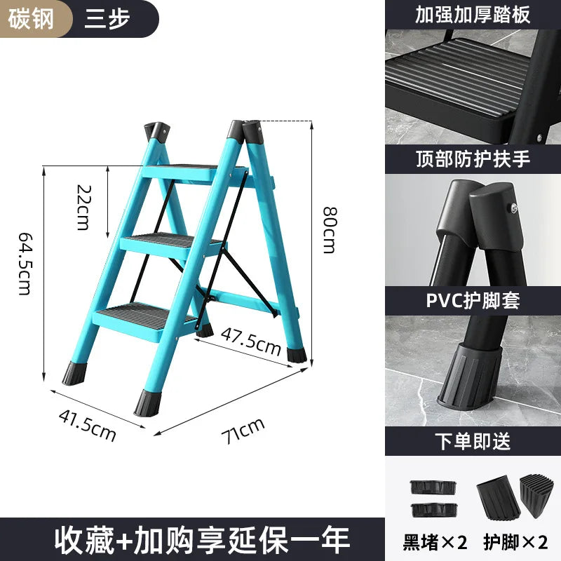 Indoor Climbing Kitchen Stool Multifunctional Ladder Chair Stable