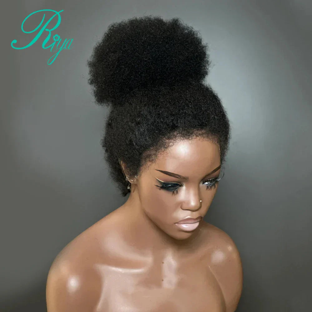 Afro Curly 13x4 Lace Frontal Wig With 4c