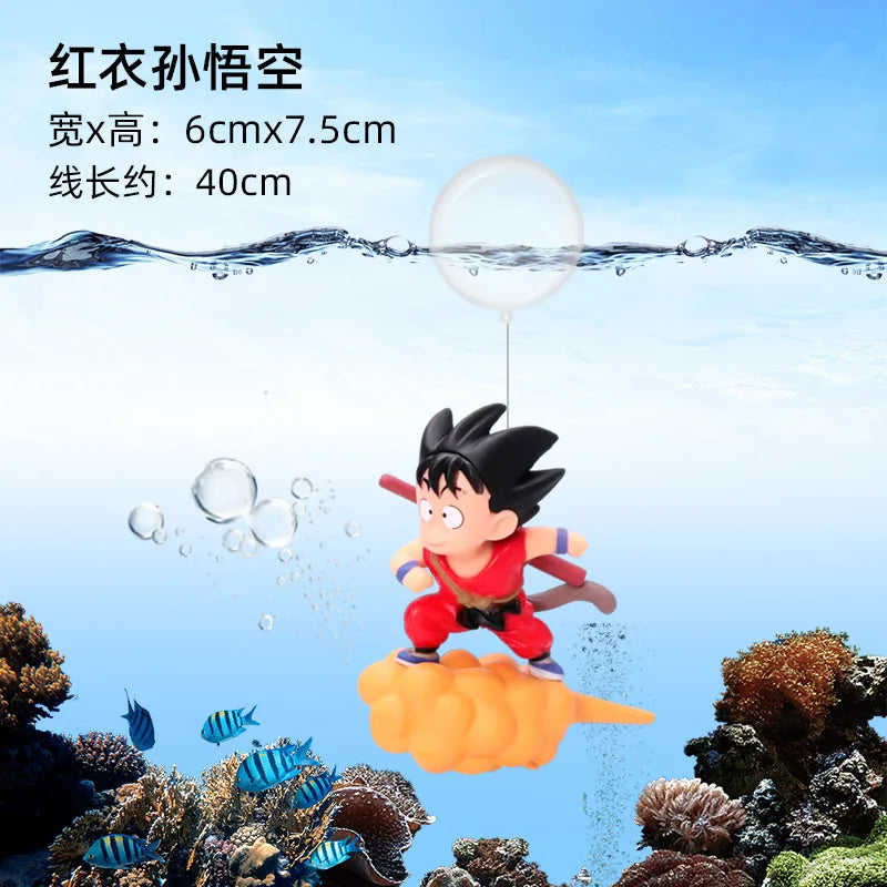 Aquarium Decor Accessories Son-Goku Sitting on The Cloud