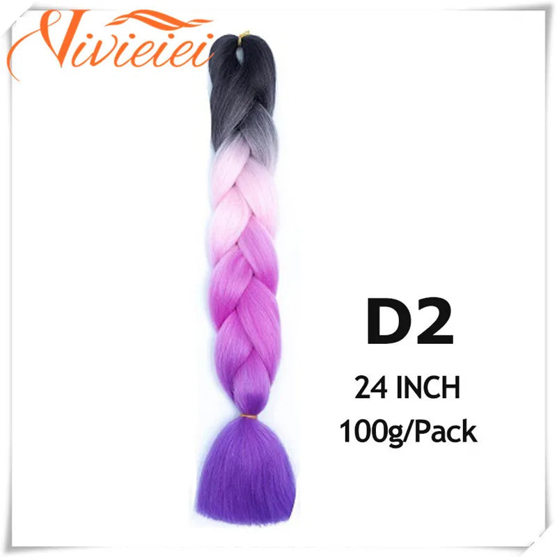 6 Pcs 24" Jumbo Synthetic Braids Hair Extensions