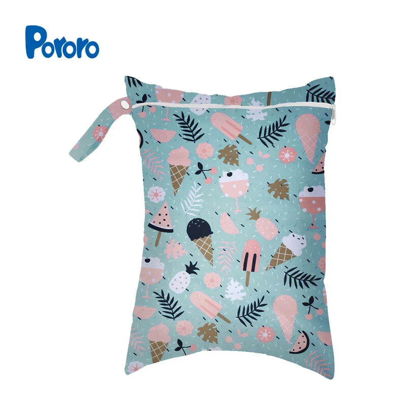 30*40cm Zippered Nappy Wetbags Waterproof Wet Dry Bag