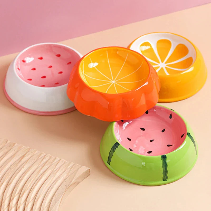 Cat Ceramic Bowl for Small Pet Puppy Kitten
