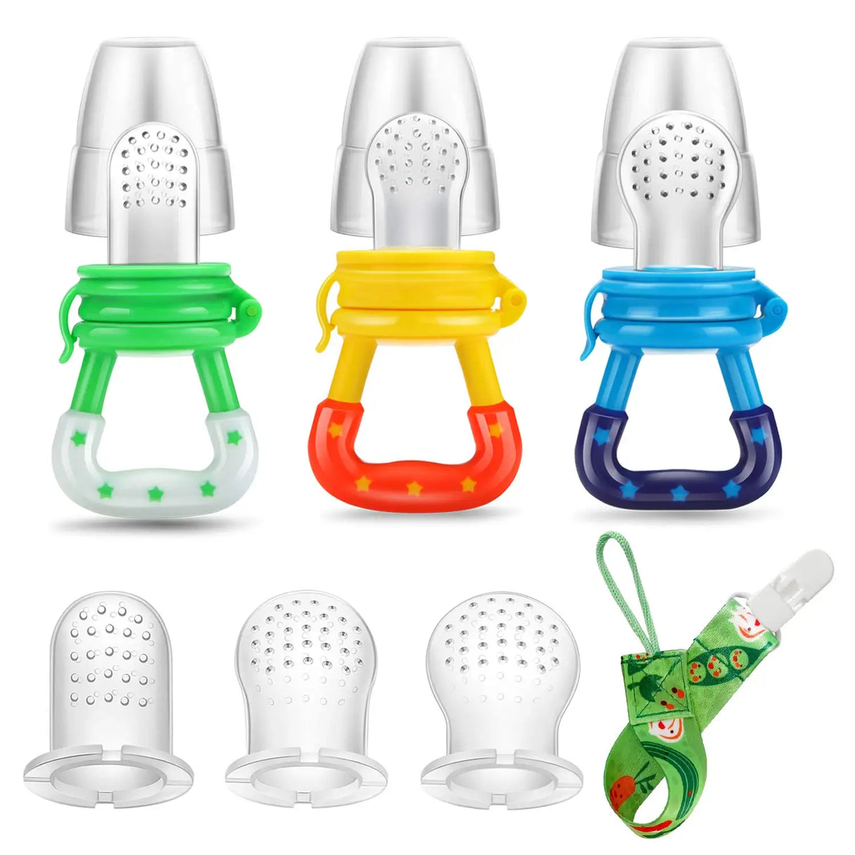 Silicone Baby Fruit Feeder with Cover Baby Nipple