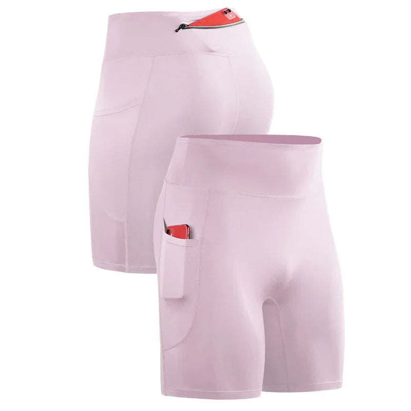 Men Compression Sport Shorts Breathable Pocket Gym Shorts