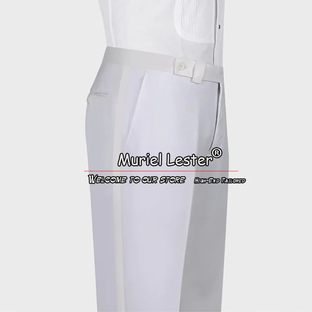 White Suits For Men Wedding Luxury Heavy Beading