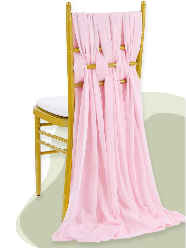 10pcs Wedding Chair Decors Chiffon Chair Sashes Wedding