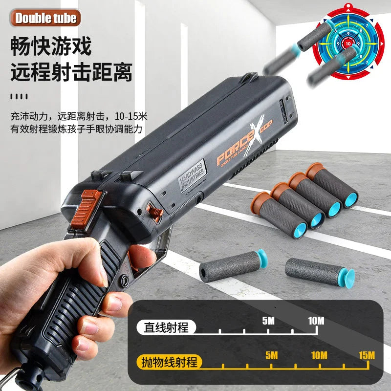 New Toy Gun Double-Barreled Soft Bullet Gun Toy