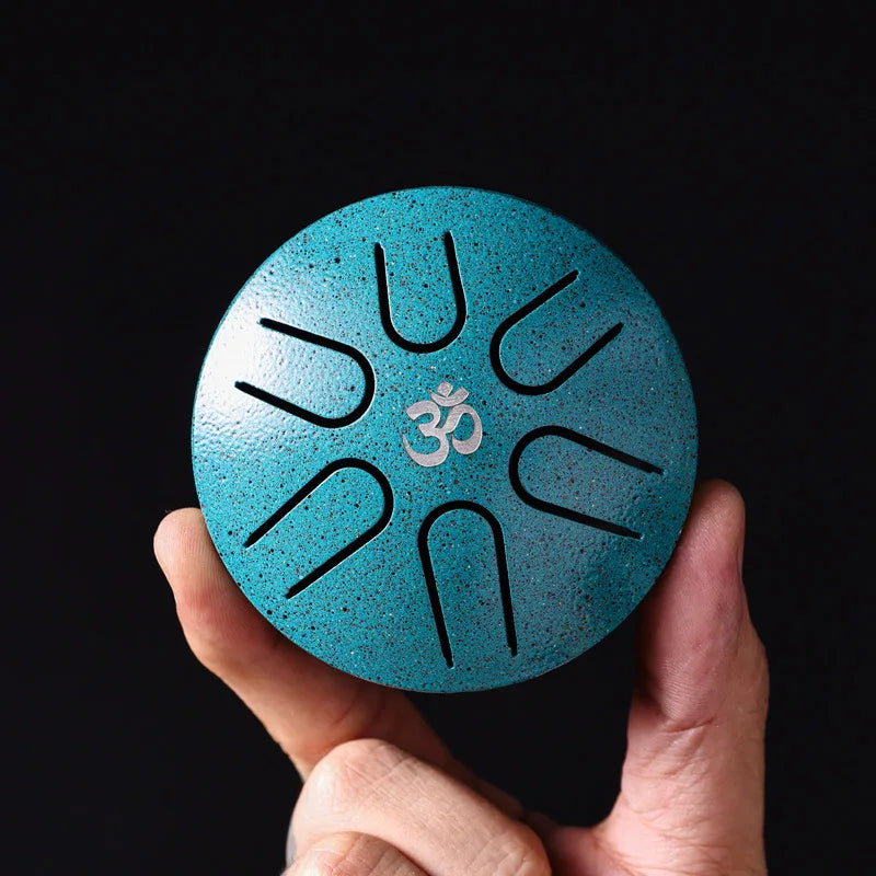 HLURU 3 Inches Steel Tongue Drum 6 Notes
