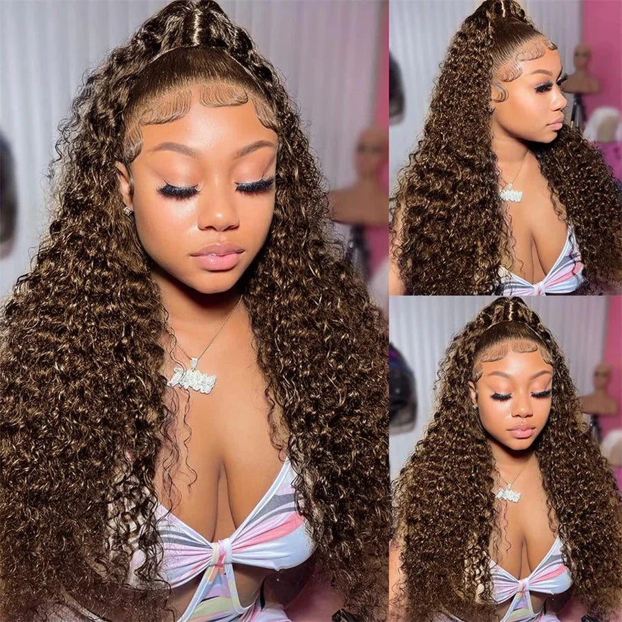 4x4 13x4 Chocolate Brown Lace Front Wig 13x6