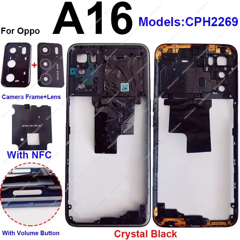 Middle Housing For OPPO A16 A16S Middle Frame