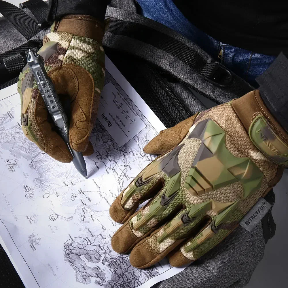 Multicam Tactical Gloves Men Outdoor Hunting Hiking Climbing
